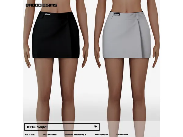 Alpha MAË SKIRT by simsfinds - The Sims 4 Custom Content