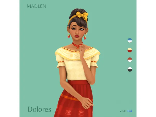 Maxis Match Dolores Outfit by Madlen - The Sims 4 Custom Content