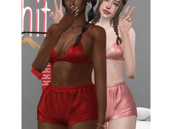 Alpha Silk Sleeping Set by BackTrack - The Sims 4 Custom Content