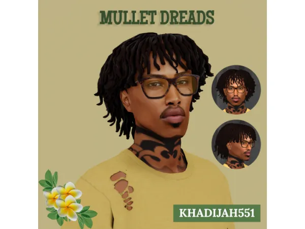 Alpha MULLET DREADS - The Sims 4 Custom Content