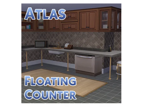Maxis Match Atlas Floating Counter by simsfinds - The Sims 4 Custom Content