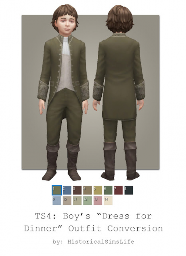 Maxis Match Boys Dress for Dinner Outfit Conversion by simsfinds - The Sims 4 Custom Content