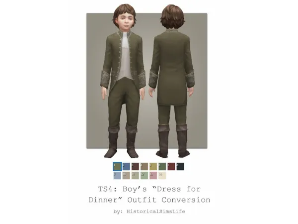 Maxis Match Boys Dress for Dinner Outfit Conversion - The Sims 4 Custom Content