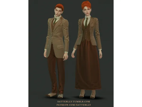 Alpha BioShock Infinite Lutece twins Outfit by satterlly - The Sims 4 Custom Content