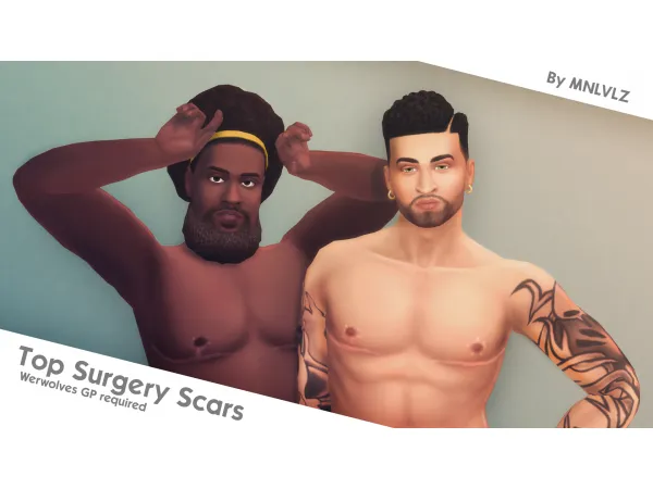 Top Surgery Scars by MNVLZ by MNLVLZ