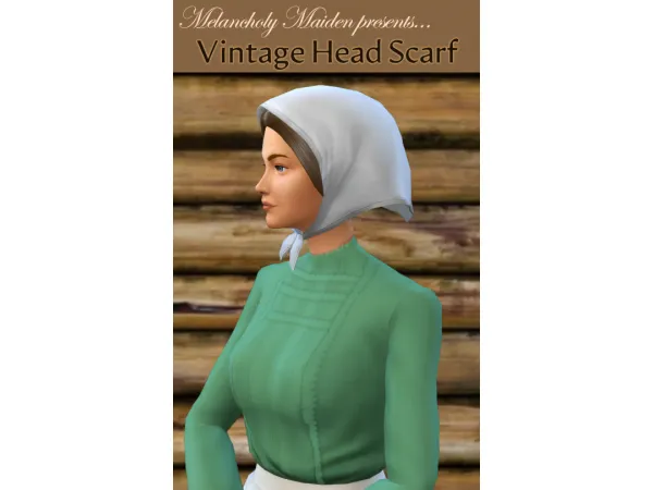 Maxis Match Vintage Head Scarf by Melancholy Maiden - The Sims 4 Custom Content