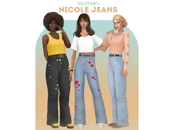 Maxis Match Nicole Jeans by Solistair - The Sims 4 Custom Content