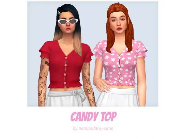 Maxis Match Candy top by demondare - The Sims 4 Custom Content