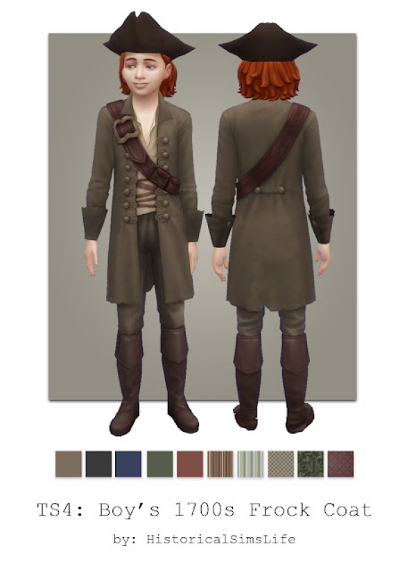 Maxis Match Boys 1700s Frock Coat by simsfinds - The Sims 4 Custom Content