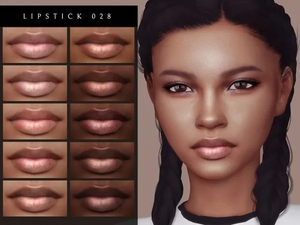 Alpha Lipstick 028 - The Sims 4 Custom Content
