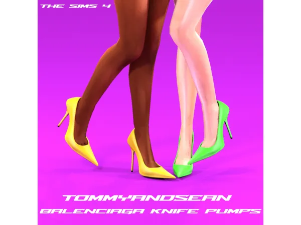 Alpha BALENCIAGA KNIFE PUMPS by simsfinds - The Sims 4 Custom Content