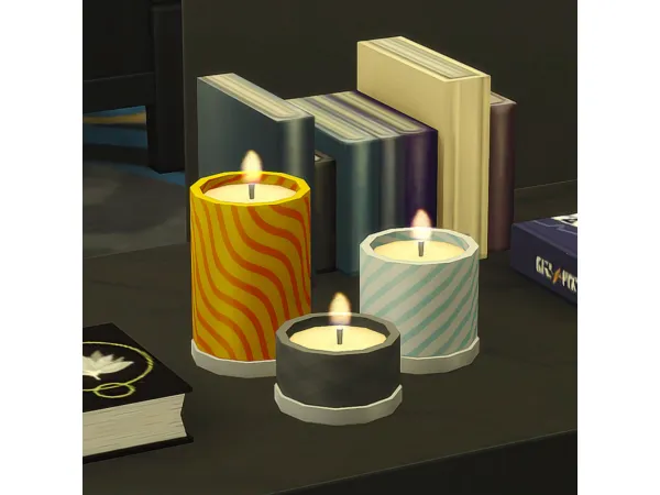 Maxis Match Home Basics Jar Candles by SIXAM CC - The Sims 4 Custom Content