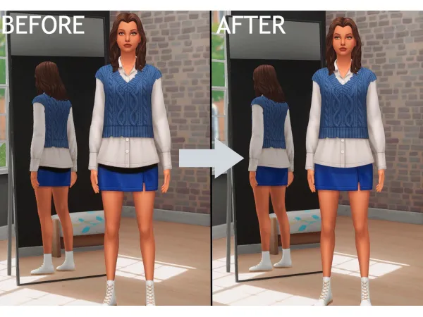 Maxis Match Werewolves Sweater Vest Fix by UltimateGamer89 - The Sims 4 Custom Content