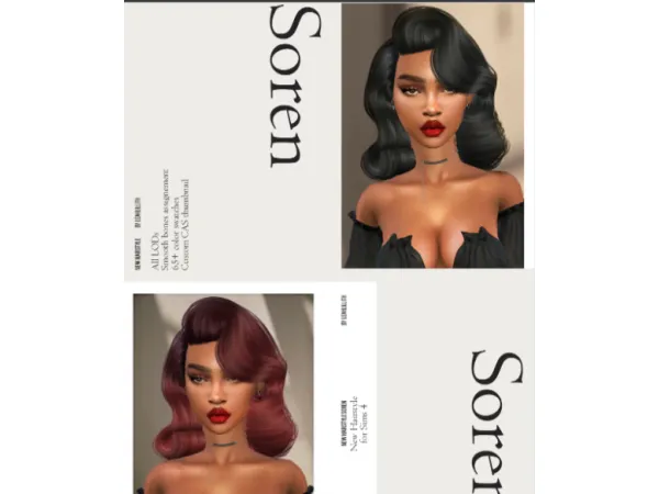 Alpha Soren Hairstyle by leahlillith - The Sims 4 Custom Content