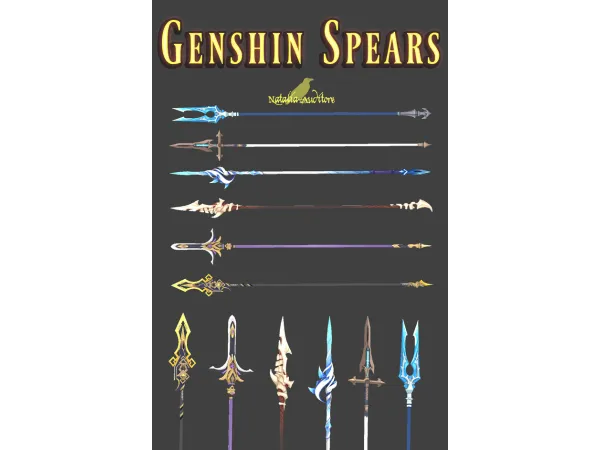 Alpha Spears Genshin impact Auditore by Natalia - The Sims 4 Custom Content