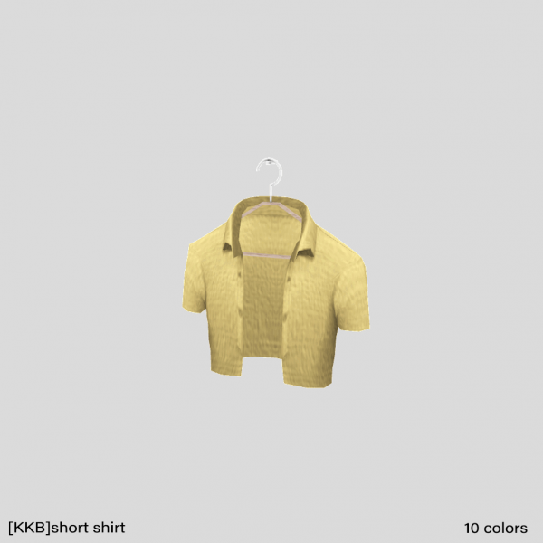 Alpha [KKB]short shirt by simsfinds - The Sims 4 Custom Content