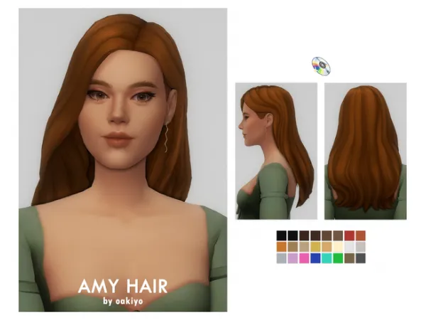 Maxis Match Amy Hair by - The Sims 4 Custom Content
