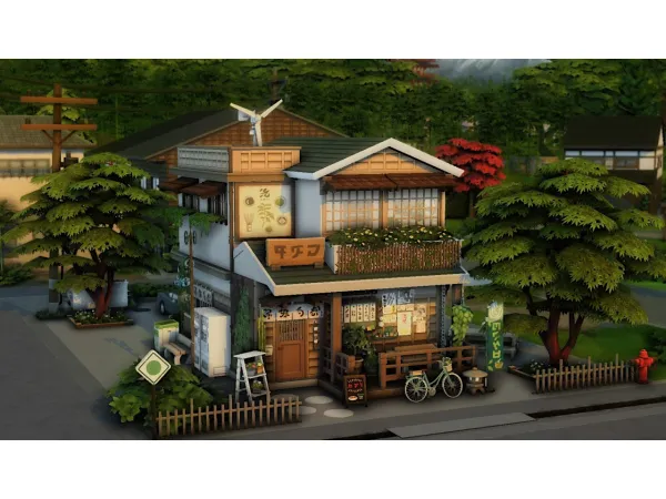 Maxis Match Japanese Flower Shop - The Sims 4 Custom Content
