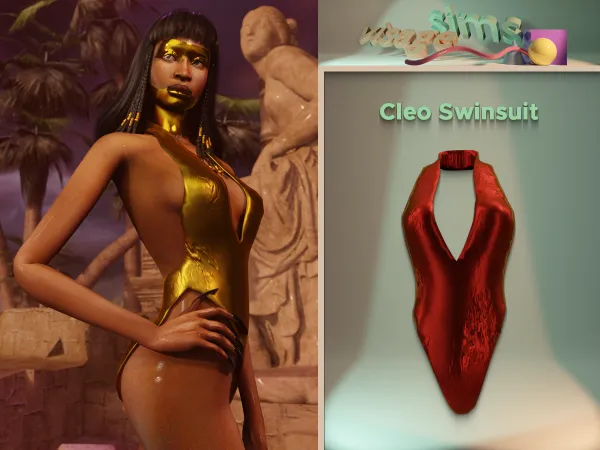 Alpha Cleo Swinsuit - The Sims 4 Custom Content