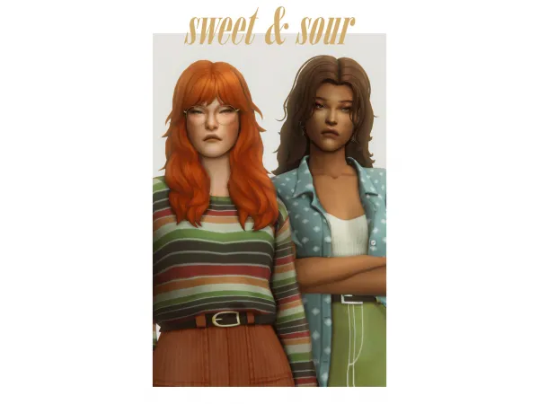 Maxis Match sweet sour hairs by clumsyalien - The Sims 4 Custom Content