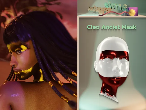Alpha Cleo Anciet Mask by v1s4g3 - The Sims 4 Custom Content