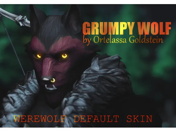 Maxis Match WOLF DEFAULT SKIN by ORTELASSA GOLDSTEIN - The Sims 4 Custom Content