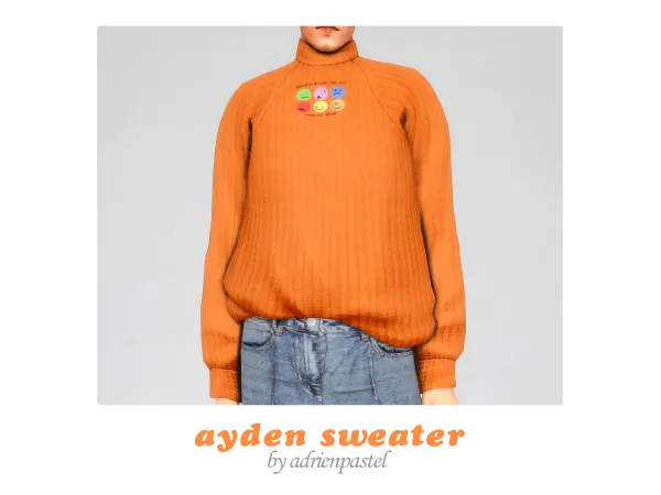 Maxis Match Ayden Sweater by adrienpastel - The Sims 4 Custom Content