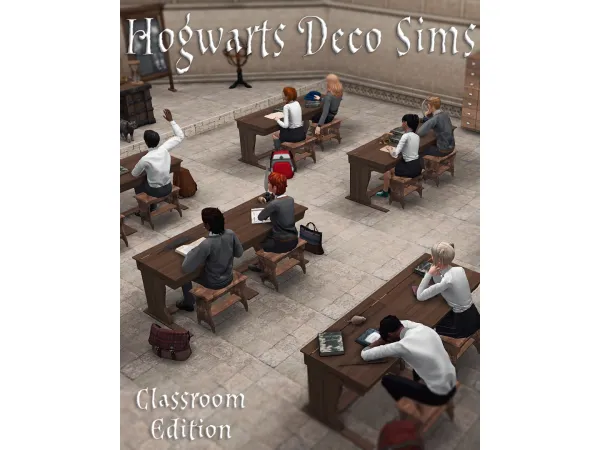 Maxis Match Hogwarts Deco Sims Classroom - The Sims 4 Custom Content