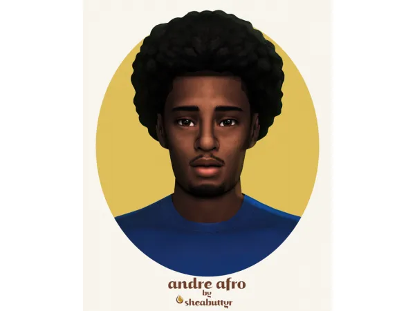 Maxis Match andre afro by sheabuttyr - The Sims 4 Custom Content