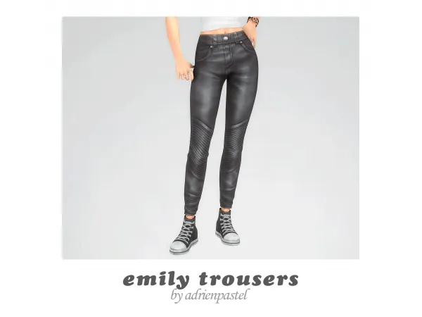 Maxis Match Emily Trousers by adrienpastel - The Sims 4 Custom Content