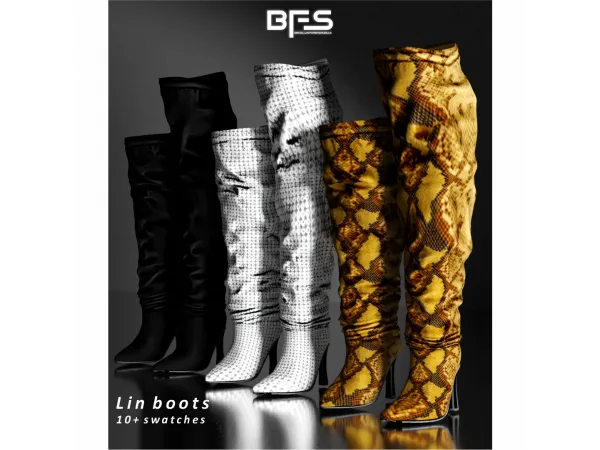 Alpha 17 LIN BOOTS - The Sims 4 Custom Content