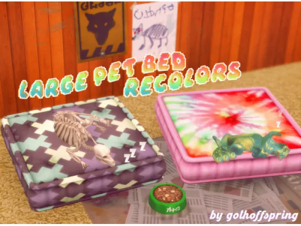 Maxis Match pet bedr ecolors - The Sims 4 Custom Content