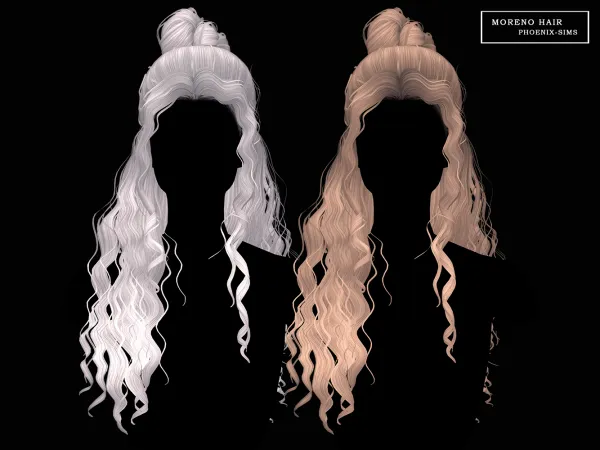 Alpha Moreno Hair - The Sims 4 Custom Content