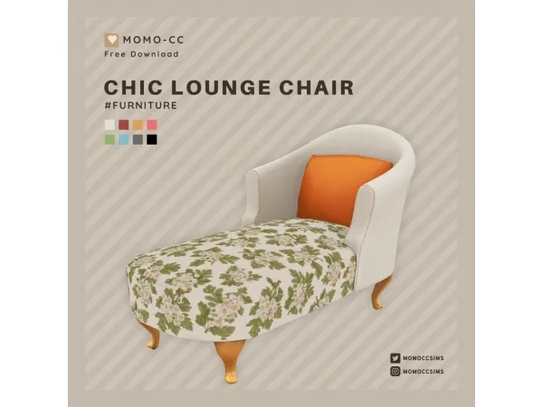 Maxis Match CHIC LOUNGE CHAIR by MOMO - The Sims 4 Custom Content