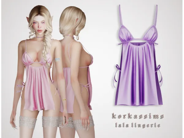 Alpha Lala Lingerie by korkassims - The Sims 4 Custom Content