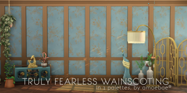 Mix TRULY FEARLESS WAINSCOTING by simsfinds - The Sims 4 Custom Content