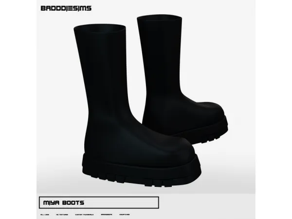 Alpha MIYA BOOTS by simsfinds - The Sims 4 Custom Content