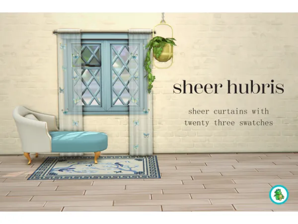Maxis Match Sheer Hubris Curtains by Pluto Sims - The Sims 4 Custom Content