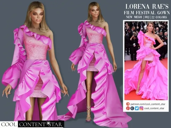 Alpha Lorena'S Gown cool_content_star - The Sims 4 Custom Content