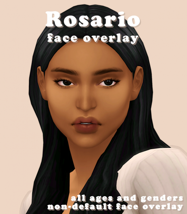 Maxis Match Rosario face overlay io by simsfinds - The Sims 4 Custom Content