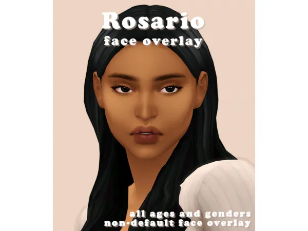 Maxis Match Rosario face overlay io by acuar - The Sims 4 Custom Content