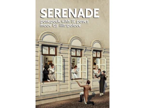 Mix SERENADE Posepack by Lili's Palace - The Sims 4 Custom Content