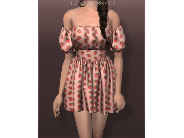 Simpliciaty Halle Hair Joanna Dress (Top Only) TS4TOTS2 - The Sims 2 Custom Content