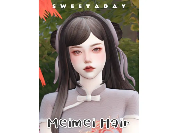 Maxis Match Hanna Hair by sweetaday - The Sims 4 Custom Content