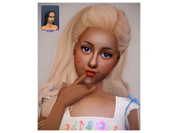FHairBarrette (Only CF) Default - The Sims 2 Custom Content