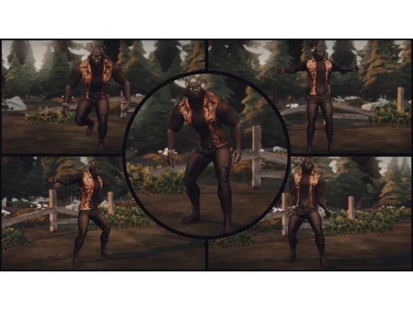 Maxis Match WereWolf Posepack V2 by UTOPYA_cc - The Sims 4 Custom Content