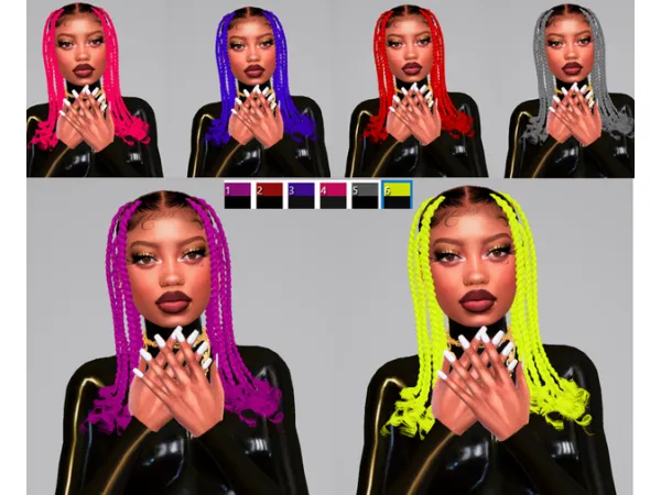 Alpha BrandySims Coi Leray Hair Recolor by [Pink Simz] - The Sims 4 Custom Content