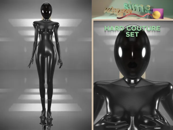 Alpha hard couture set - The Sims 4 Custom Content