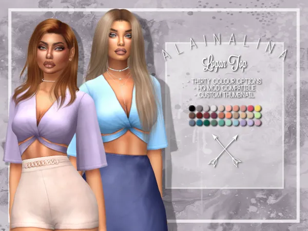 Maxis Match Logan Top by alainalina - The Sims 4 Custom Content