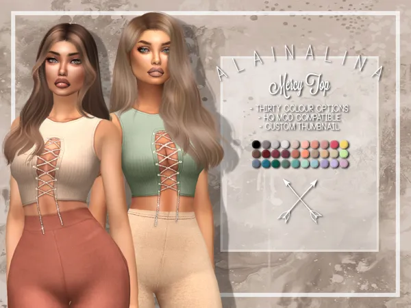 Maxis Match Mercy Top by alainalina - The Sims 4 Custom Content
